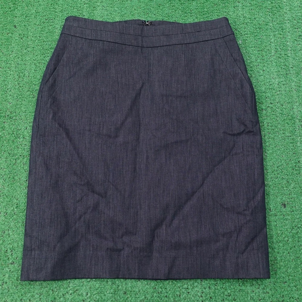 New! Ann Taylor LOFT Skirt Womens 2P Gray Straight‎ Pencil Knee Length